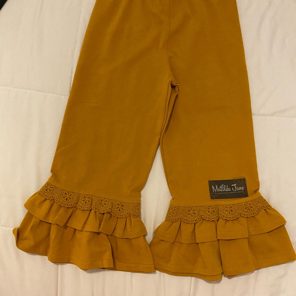 Matilda Jane Golden Ruffle pants